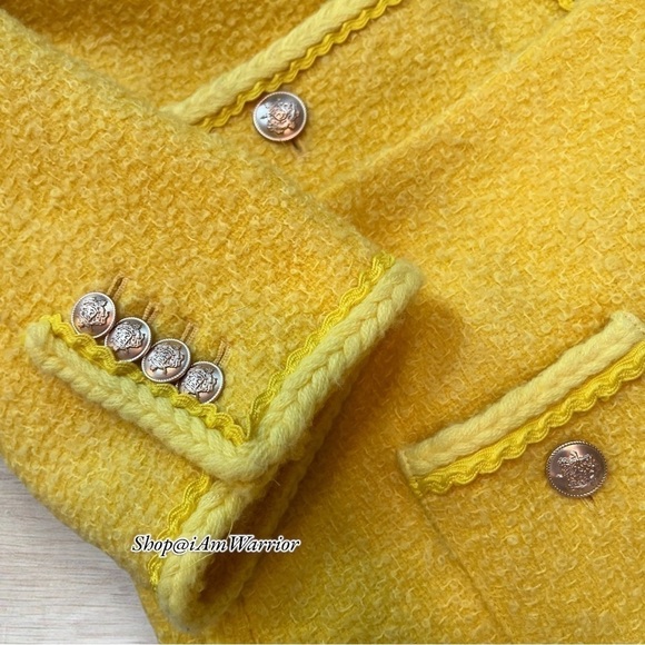 J.Crew canary yellow boucle lady jacket + matching mini skirt *shop@iamwarrior - Picture 9 of 16